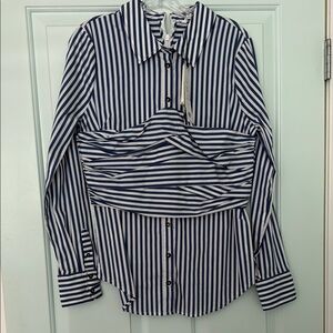 Striped Blue and White Women's Top Veronica Beard